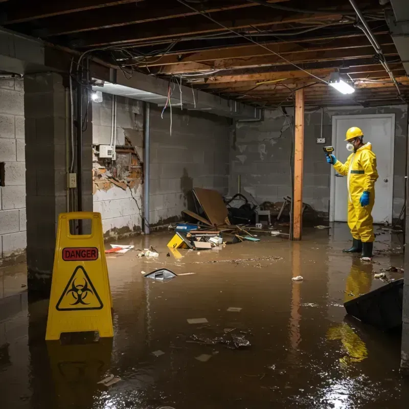 Flooded Basement Electrical Hazard in Memphis, FL Property